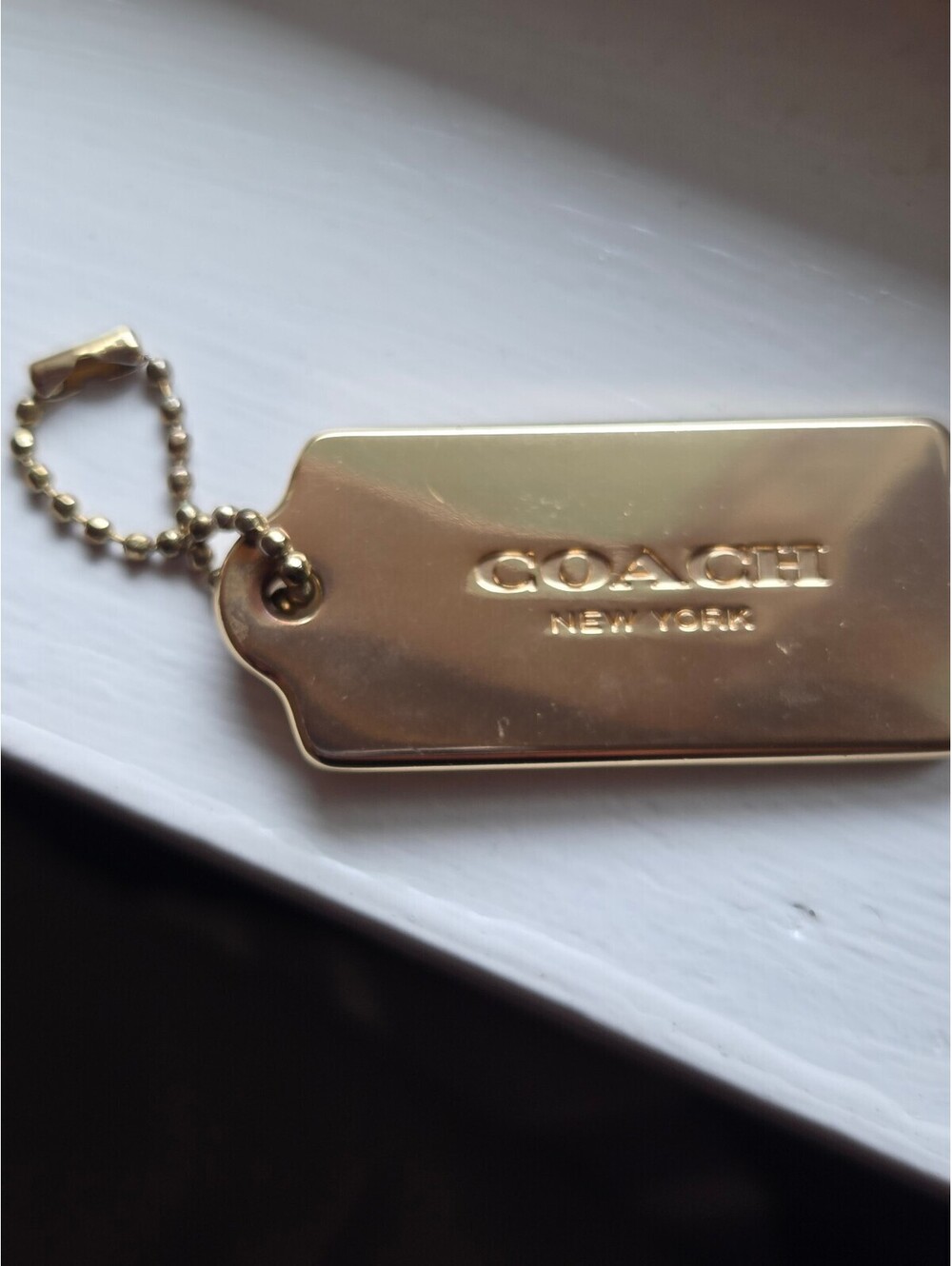 Coach Gold Metal hangtag 2.5 inches